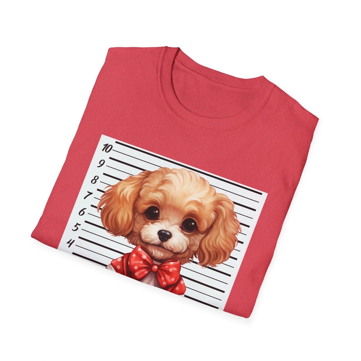 Funny Poodle Mugshot T-Shirt - Guilty of Stealing Hearts