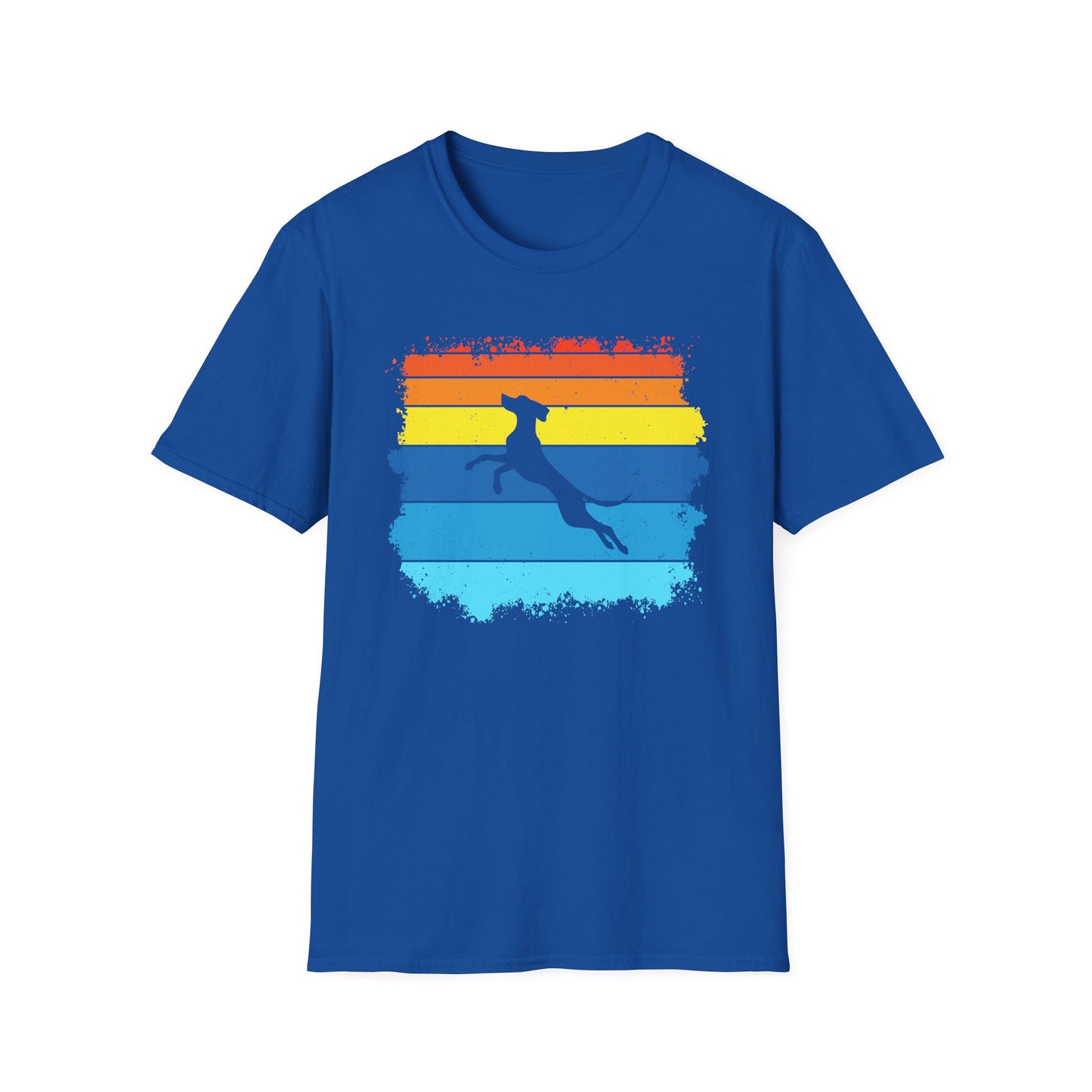 Funny Vizsla T-Shirt - Jumping Vizsla Dog Breed Retro Design