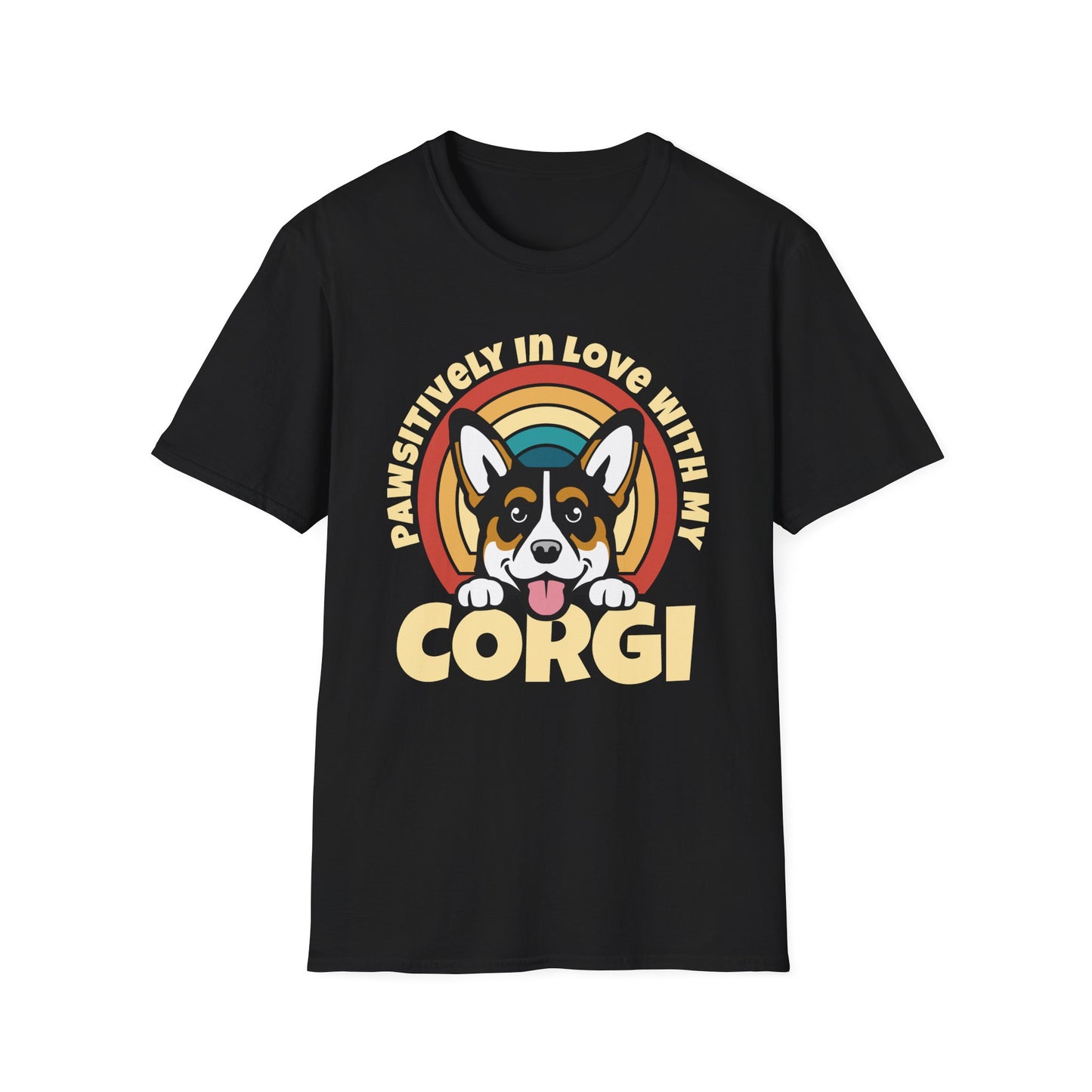 Black I Love My Corgi Pembroke Cardigan Welsh Dog Mom T-Shirt for women men adults humans