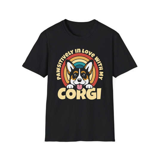 Cute Corgi T-Shirt - Pawsitively In Love