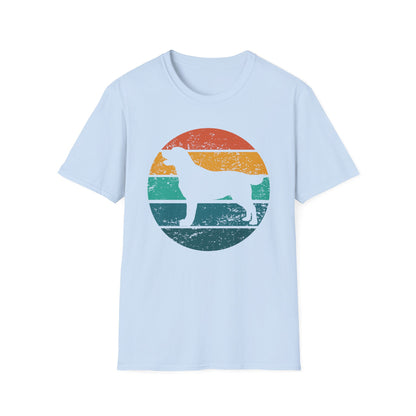 Labrador Retriever Retro Sunset T-shirt for Dog Mom