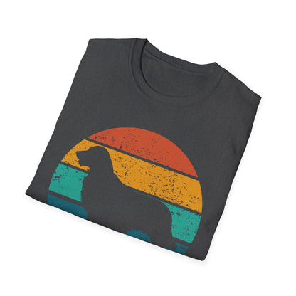 Golden Retriever Retro Sunset T-shirt for Dog Mom