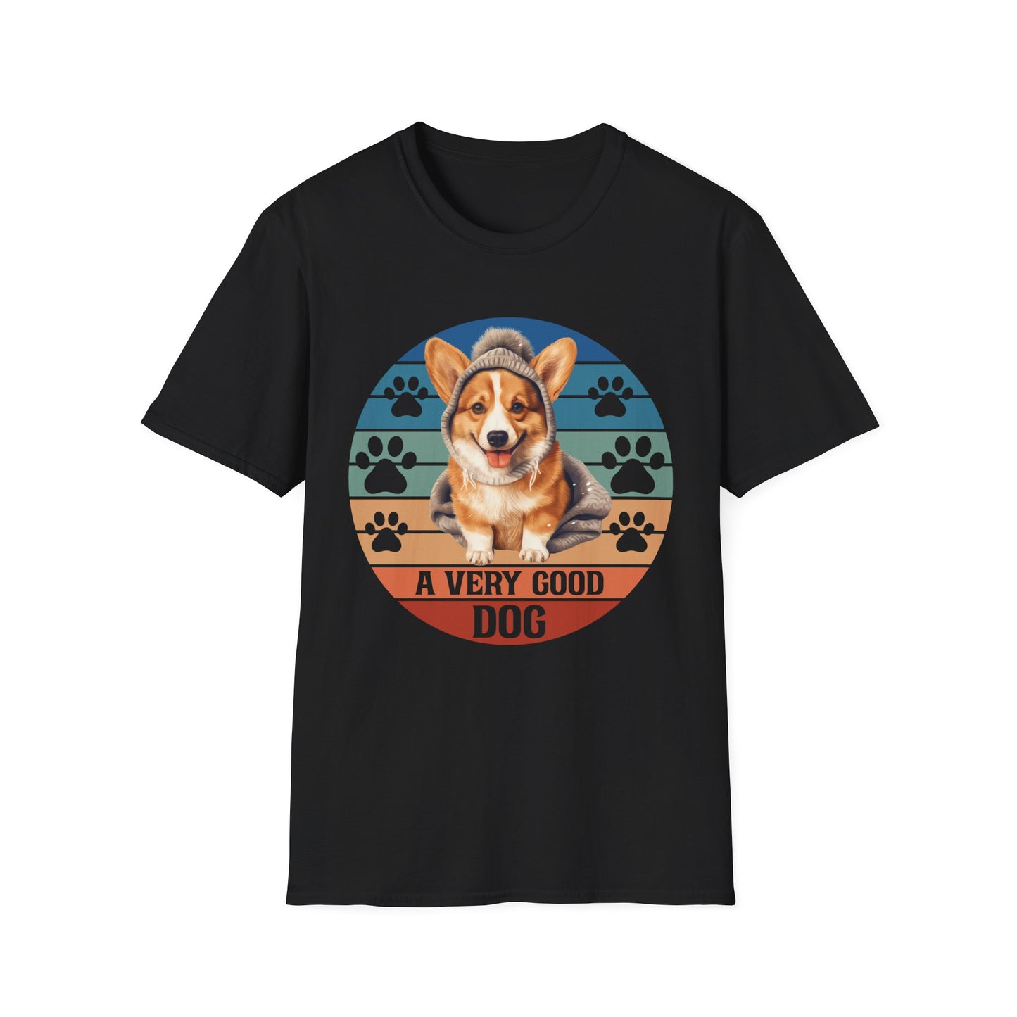 Corgi Retro Vibe T-Shirt - A Very Good Dog