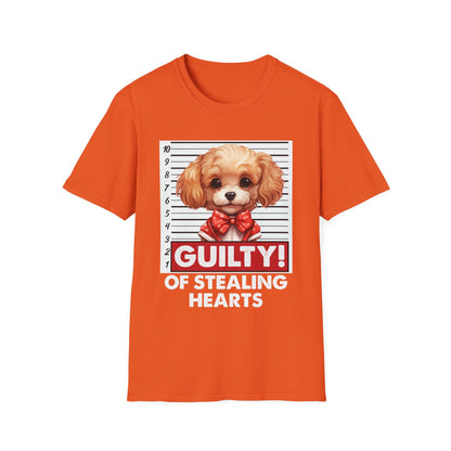 Funny Poodle Mugshot T-Shirt - Guilty of Stealing Hearts