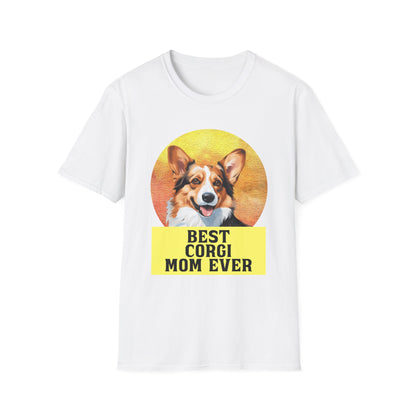 white Corgi Pembroke Cardigan Welsh Dog Mom T-Shirt for women men adults humans