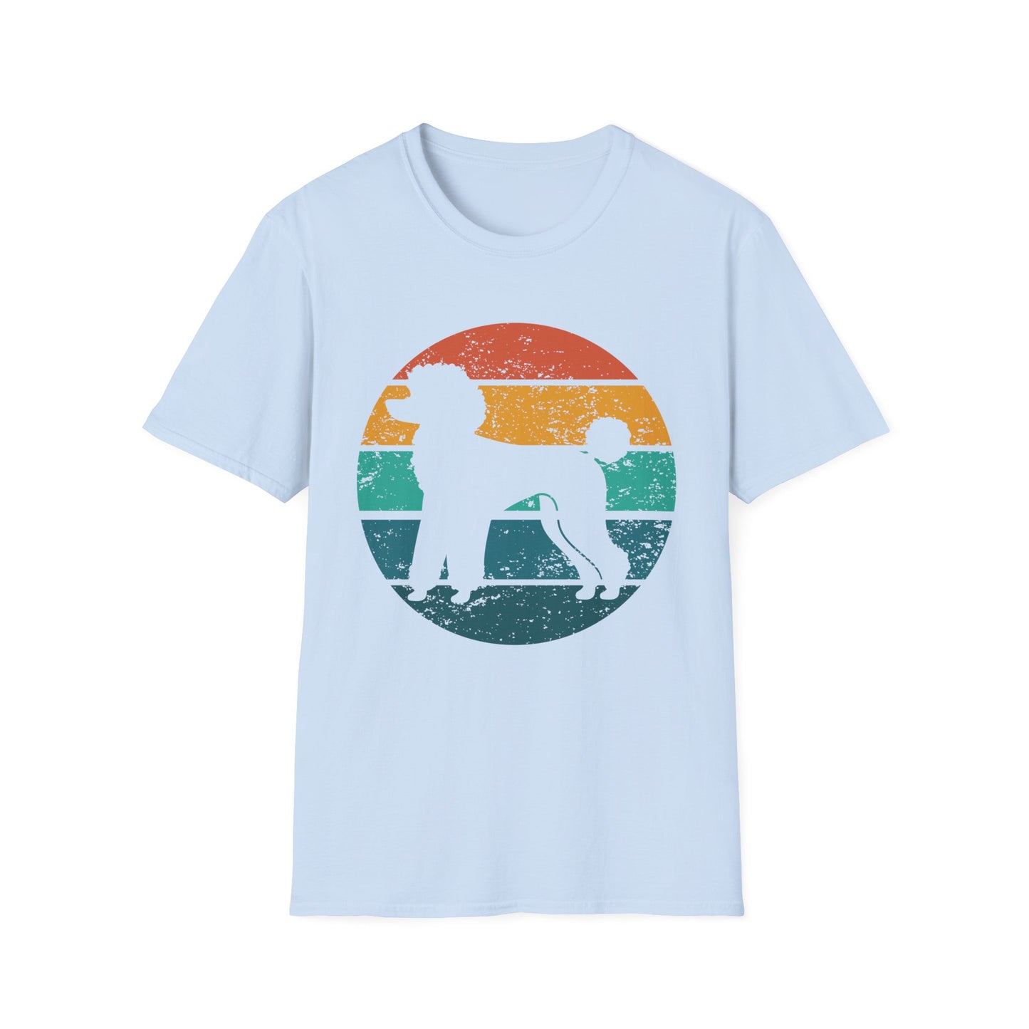 Poodle Retro Sunset T-Shirt for Dog Moms and Dads