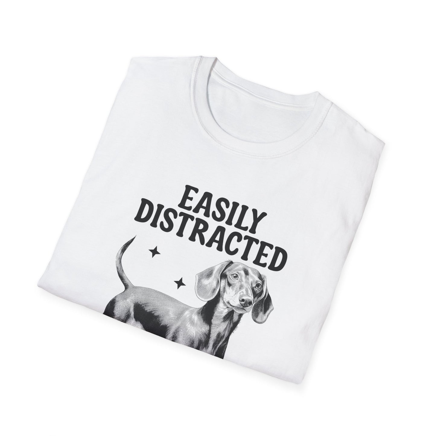 Funny Dachshund T-Shirt Easily Distracted By Weiners