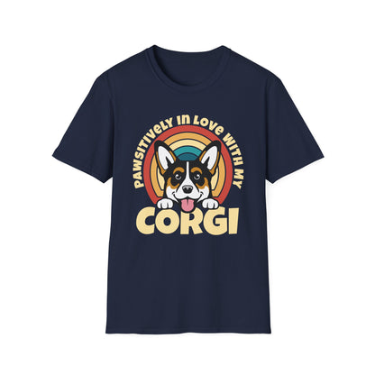 navy blue I Love My Corgi Pembroke Cardigan Welsh Dog Mom T-Shirt for women men adults humans