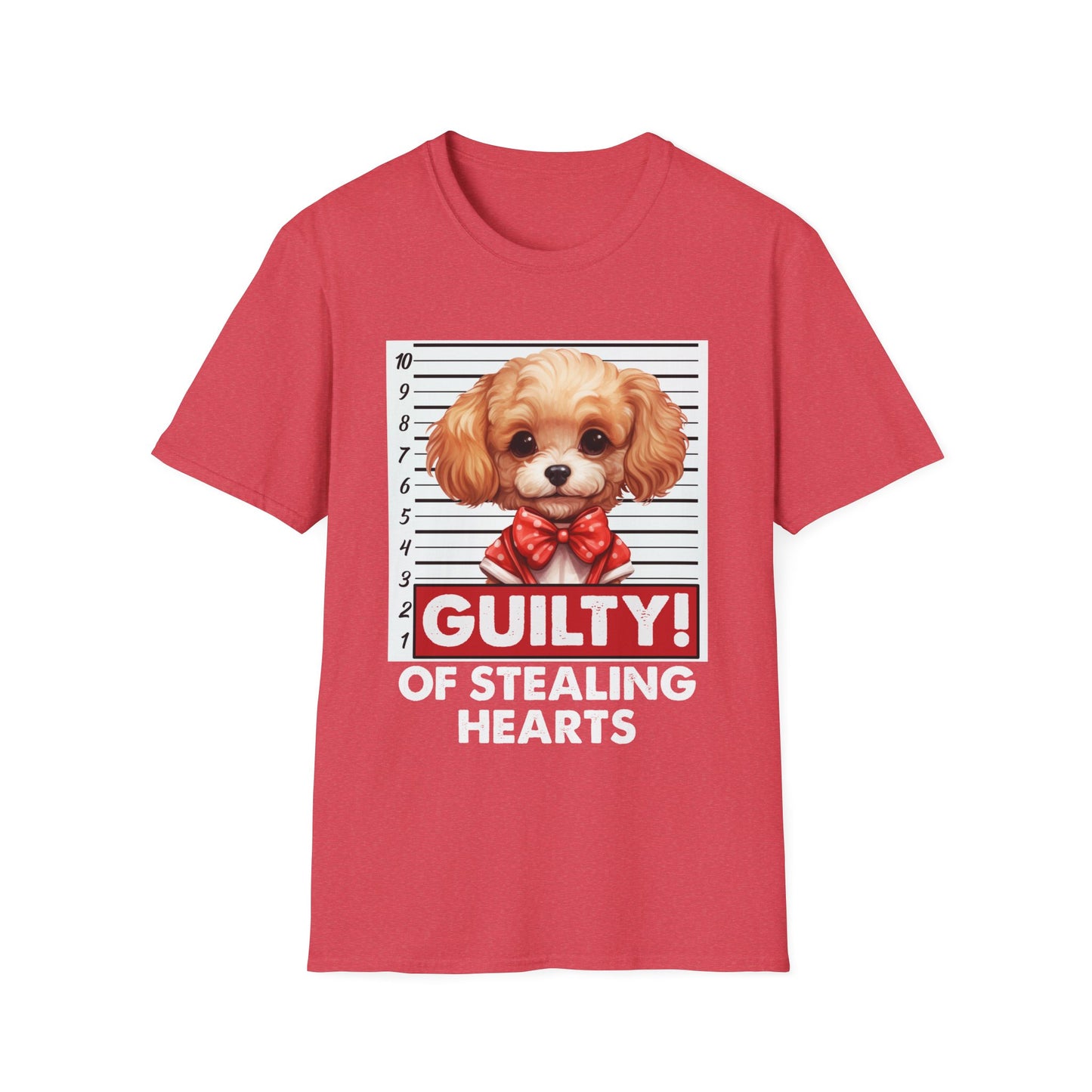 Funny Poodle Mugshot T-Shirt - Guilty of Stealing Hearts