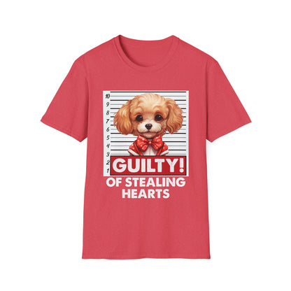 Funny Poodle Mugshot T-Shirt - Guilty of Stealing Hearts