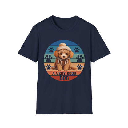 Poodle Retro Sunset T-Shirt A Very Good Dog