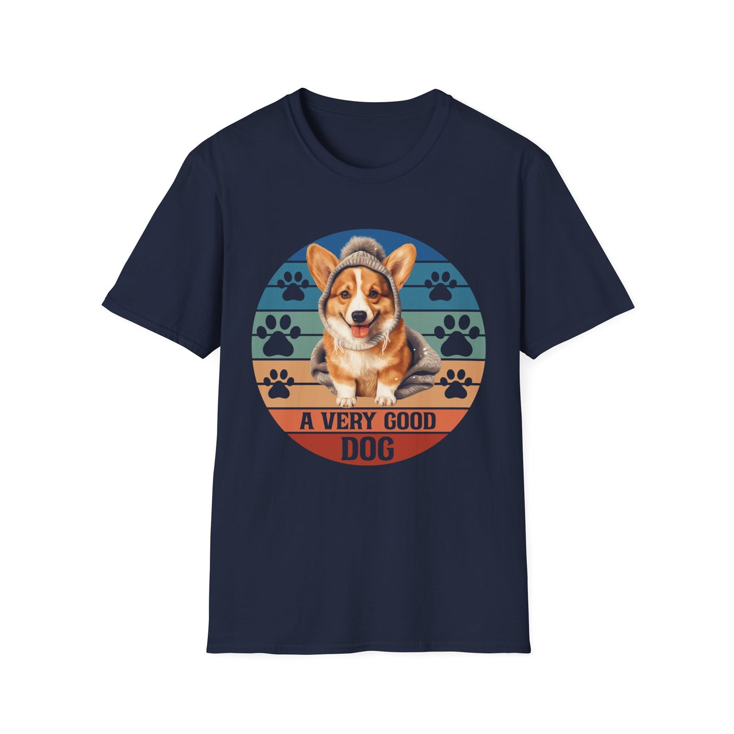 Corgi Retro Vibe T-Shirt - A Very Good Dog