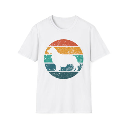 Golden Retriever Retro Sunset T-shirt for Dog Mom