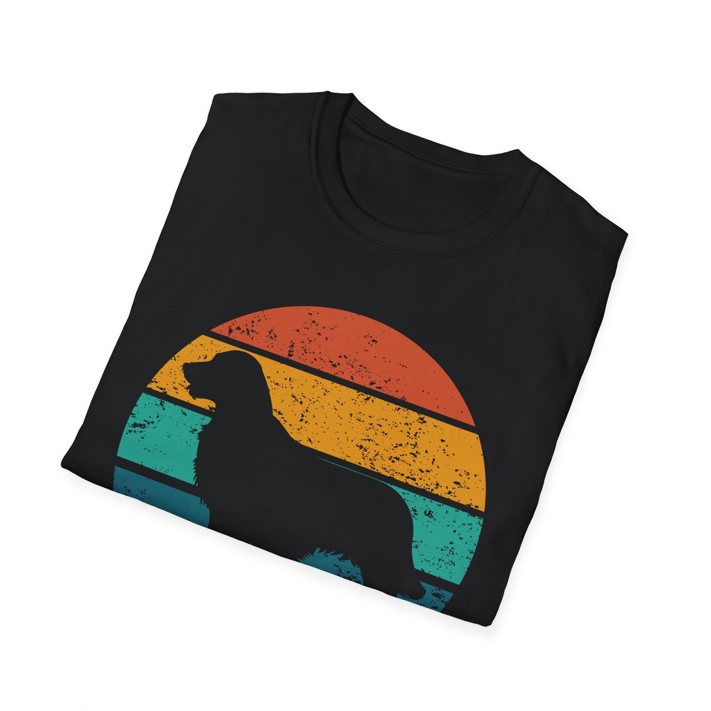 Golden Retriever Retro Sunset T-shirt for Dog Mom