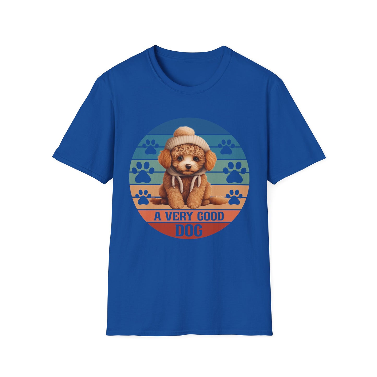 Poodle Retro Sunset T-Shirt A Very Good Dog