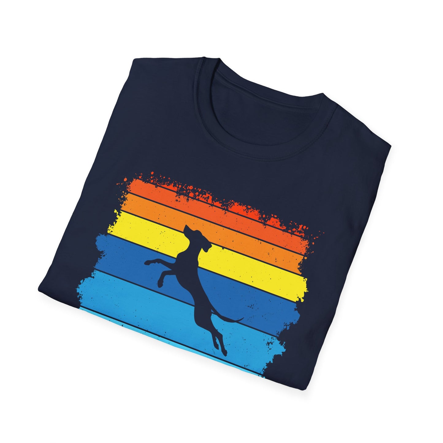 Funny Vizsla T-Shirt - Jumping Vizsla Dog Breed Retro Design