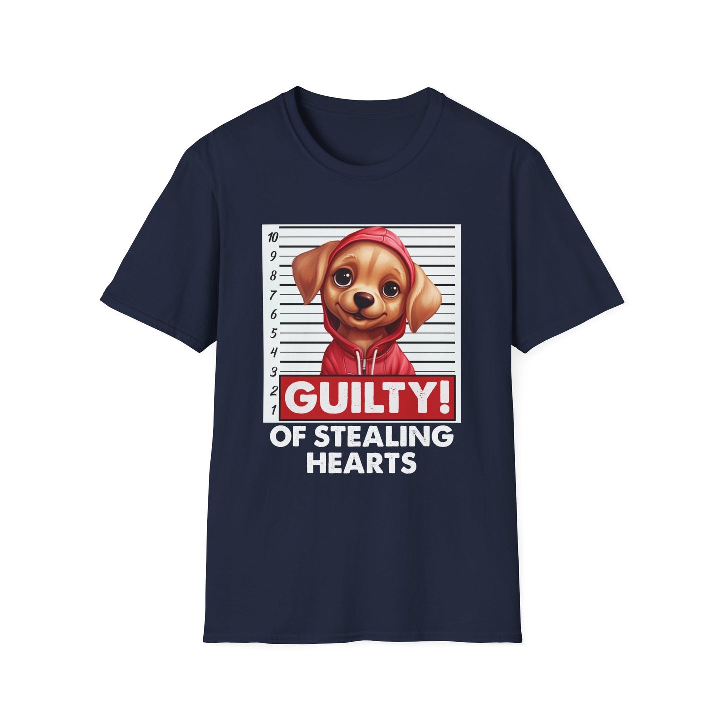 Funny Labrador Retriever T-Shirt - Mugshot Guilty of Stealing Hearts