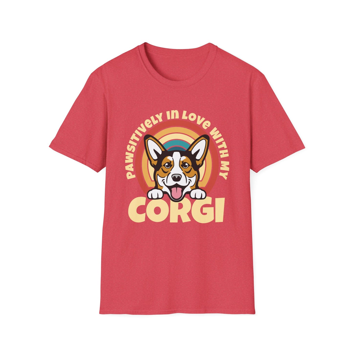 heather red I Love My Corgi Pembroke Cardigan Welsh Dog Mom T-Shirt for women men adults humans
