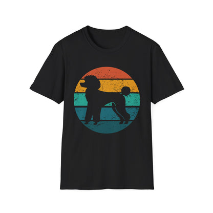 Poodle Retro Sunset T-Shirt for Dog Moms and Dads