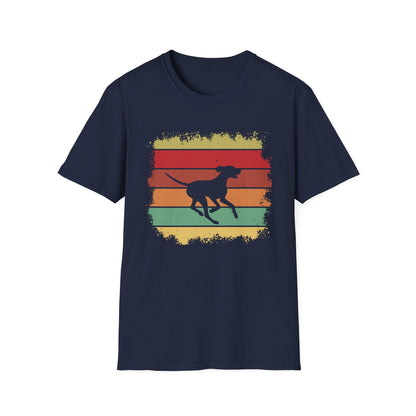 Vintage Vibe Vizsla T-Shirt - Jumping Vizsla Dog Breed Retro Design