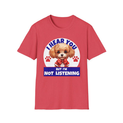 Funny Poodle T-Shirt - I Hear You But I'm Not Listening