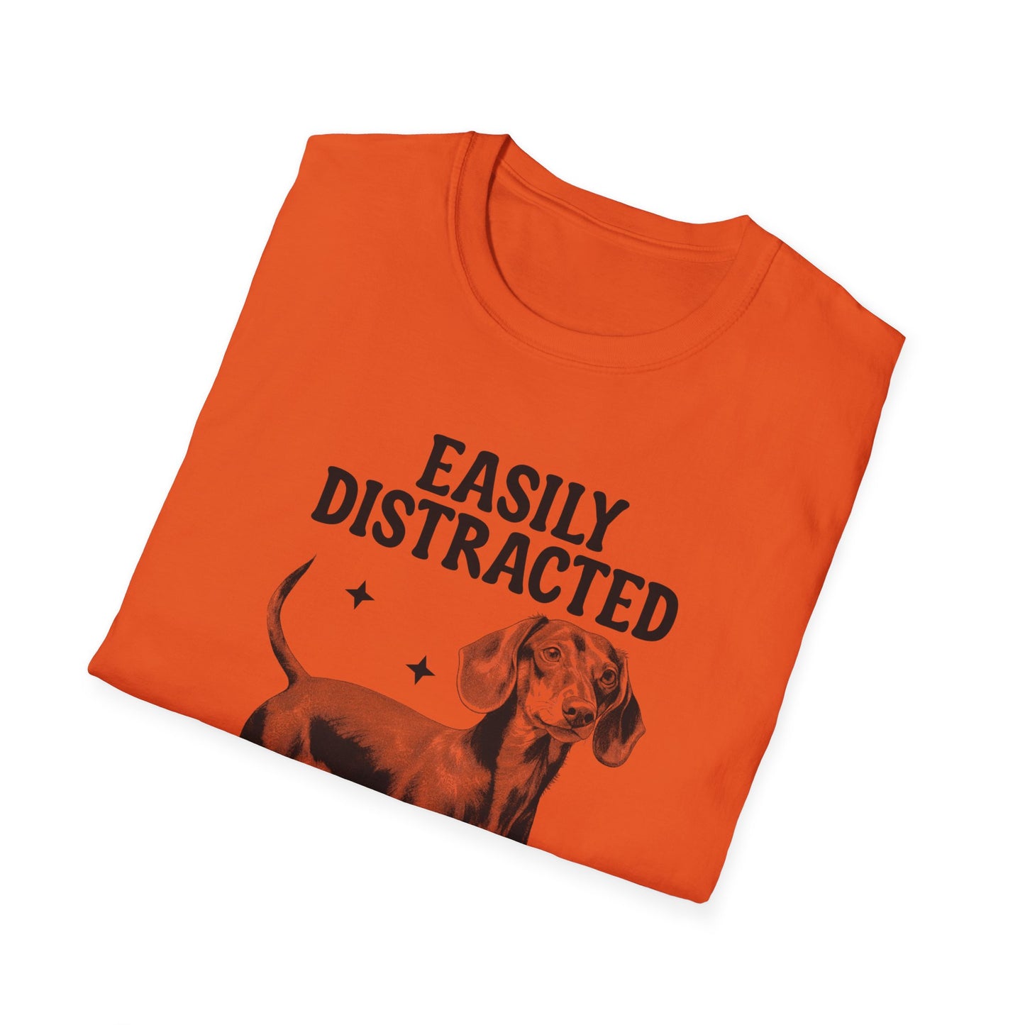 Funny Dachshund T-Shirt Easily Distracted By Weiners