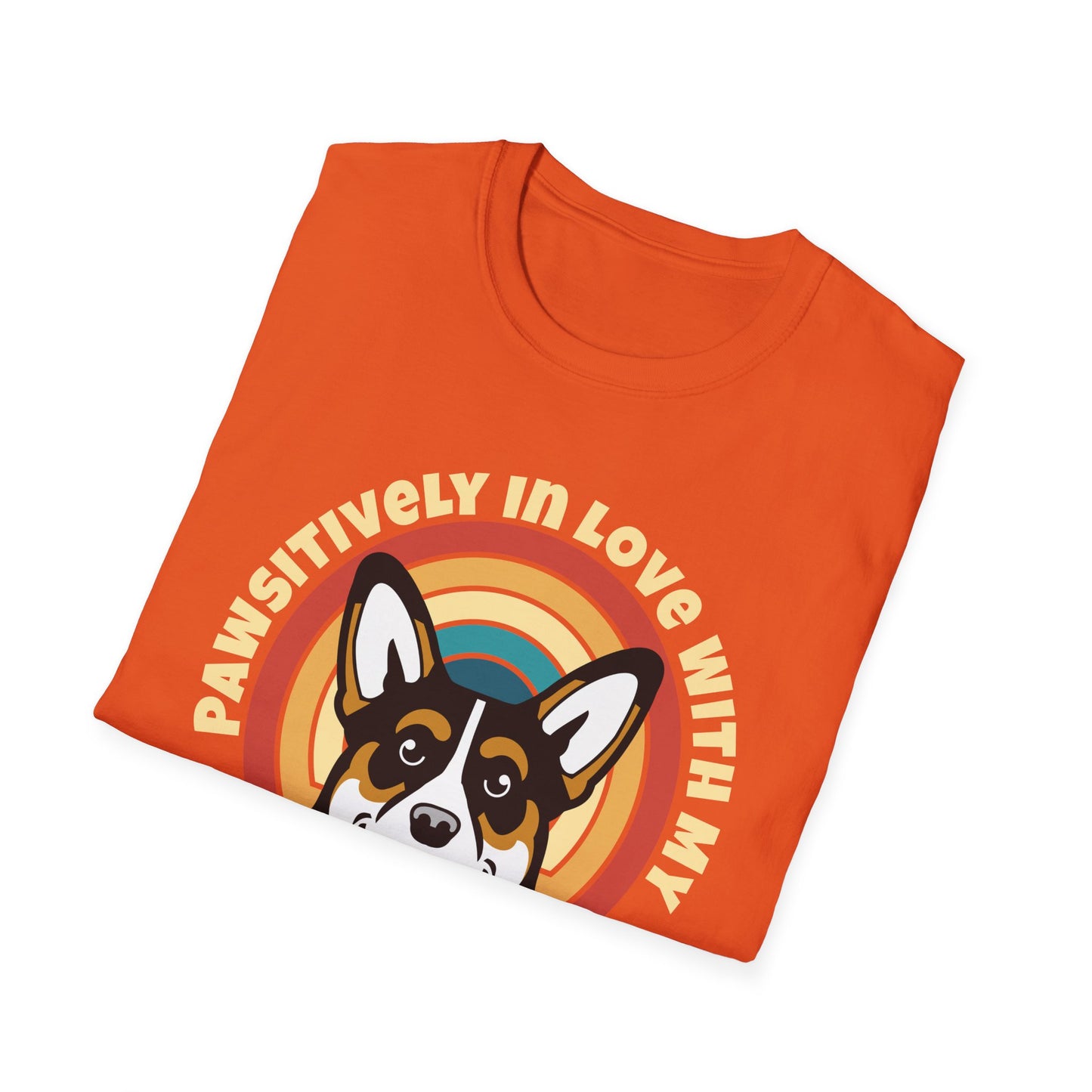 Cute Corgi T-Shirt - Pawsitively In Love