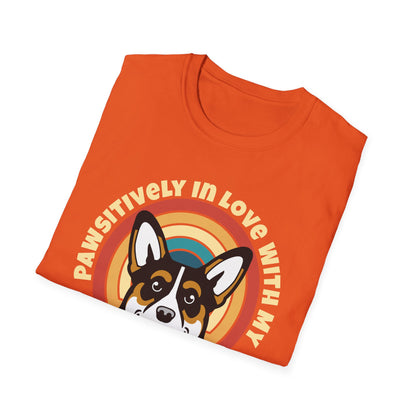 Cute Corgi T-Shirt - Pawsitively In Love
