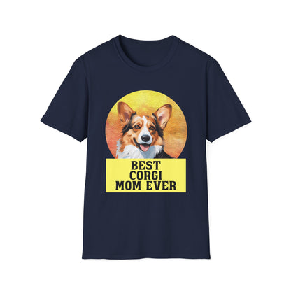navy blue Corgi Pembroke Cardigan Welsh Dog Mom T-Shirt for women men adults humans