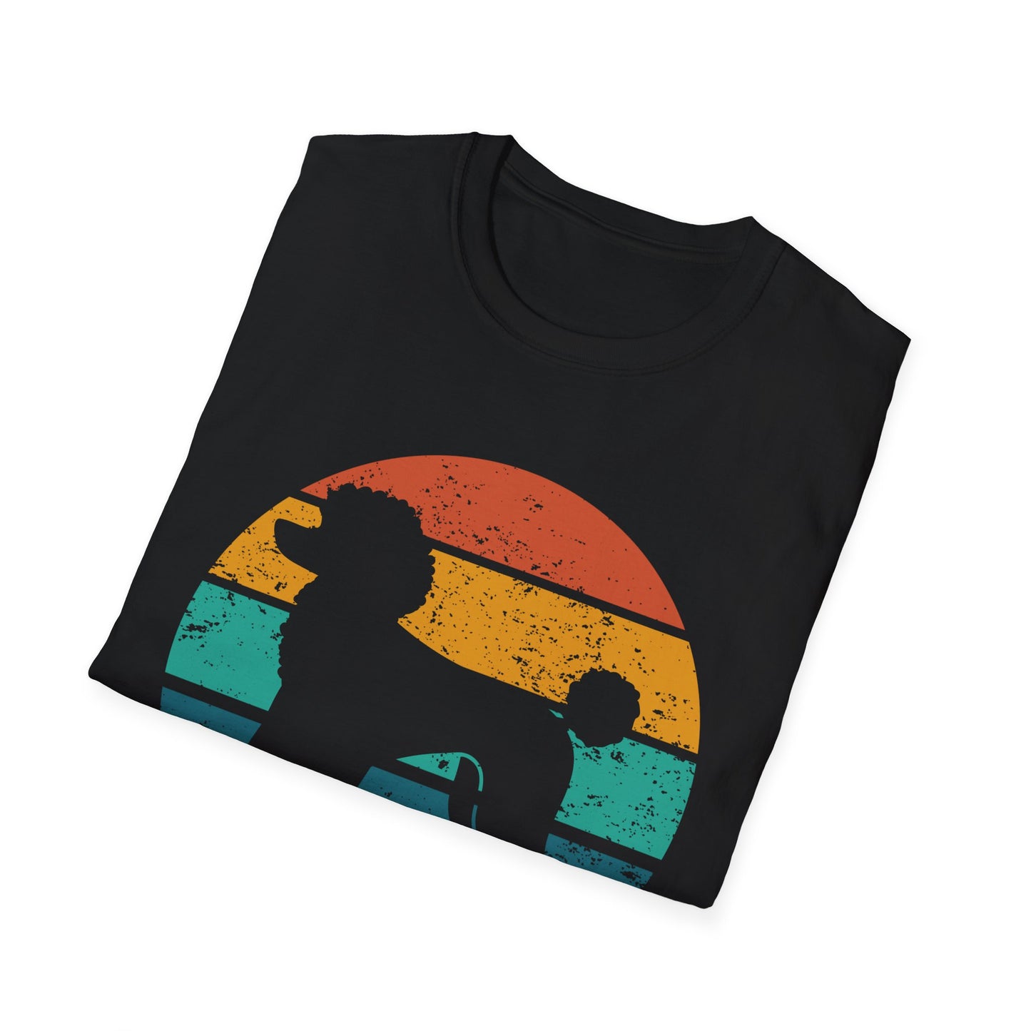 Poodle Retro Sunset T-Shirt for Dog Moms and Dads
