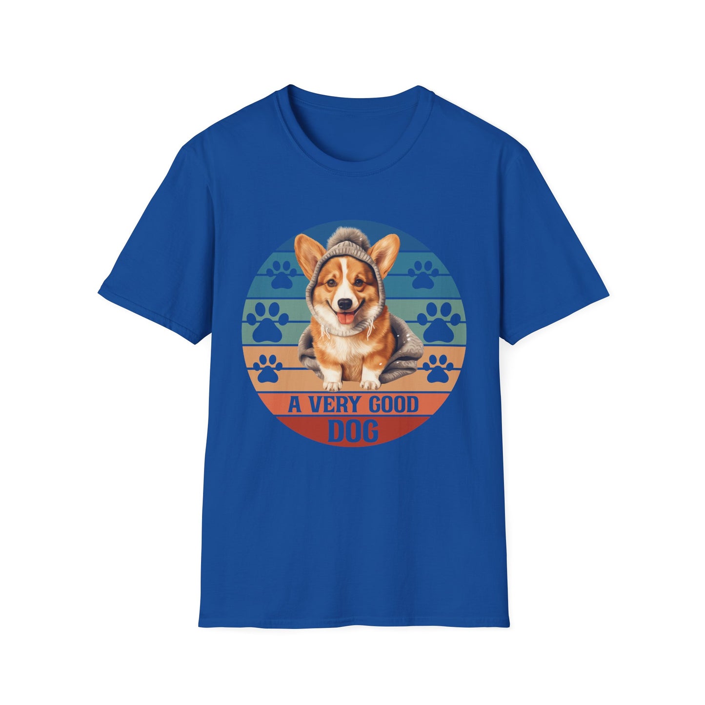 Corgi Retro Vibe T-Shirt - A Very Good Dog