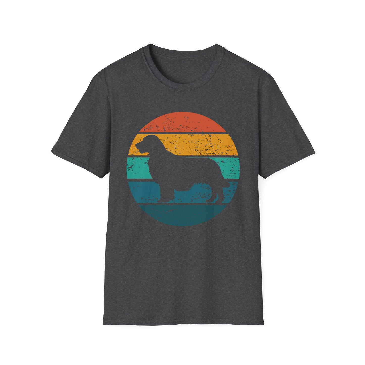 Golden Retriever Retro Sunset T-shirt for Dog Mom