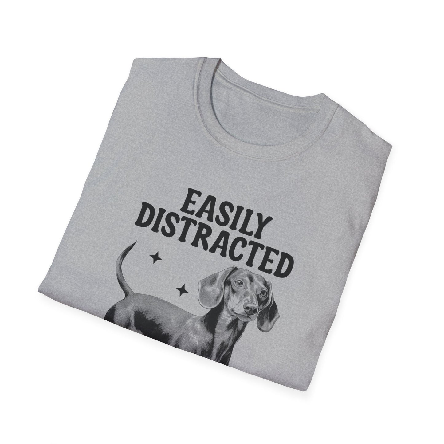 Funny Dachshund T-Shirt Easily Distracted By Weiners