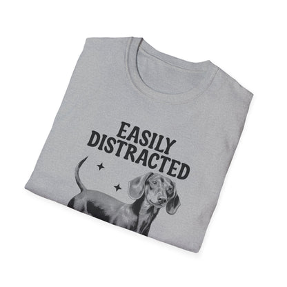 Funny Dachshund T-Shirt Easily Distracted By Weiners