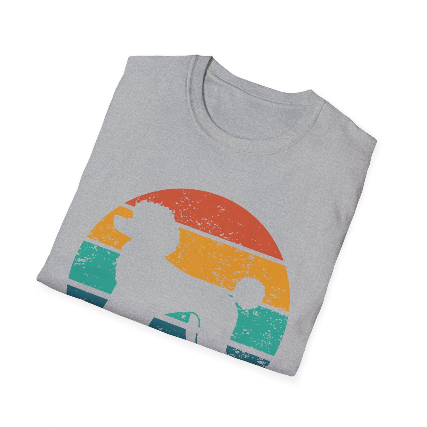 Poodle Retro Sunset T-Shirt for Dog Moms and Dads