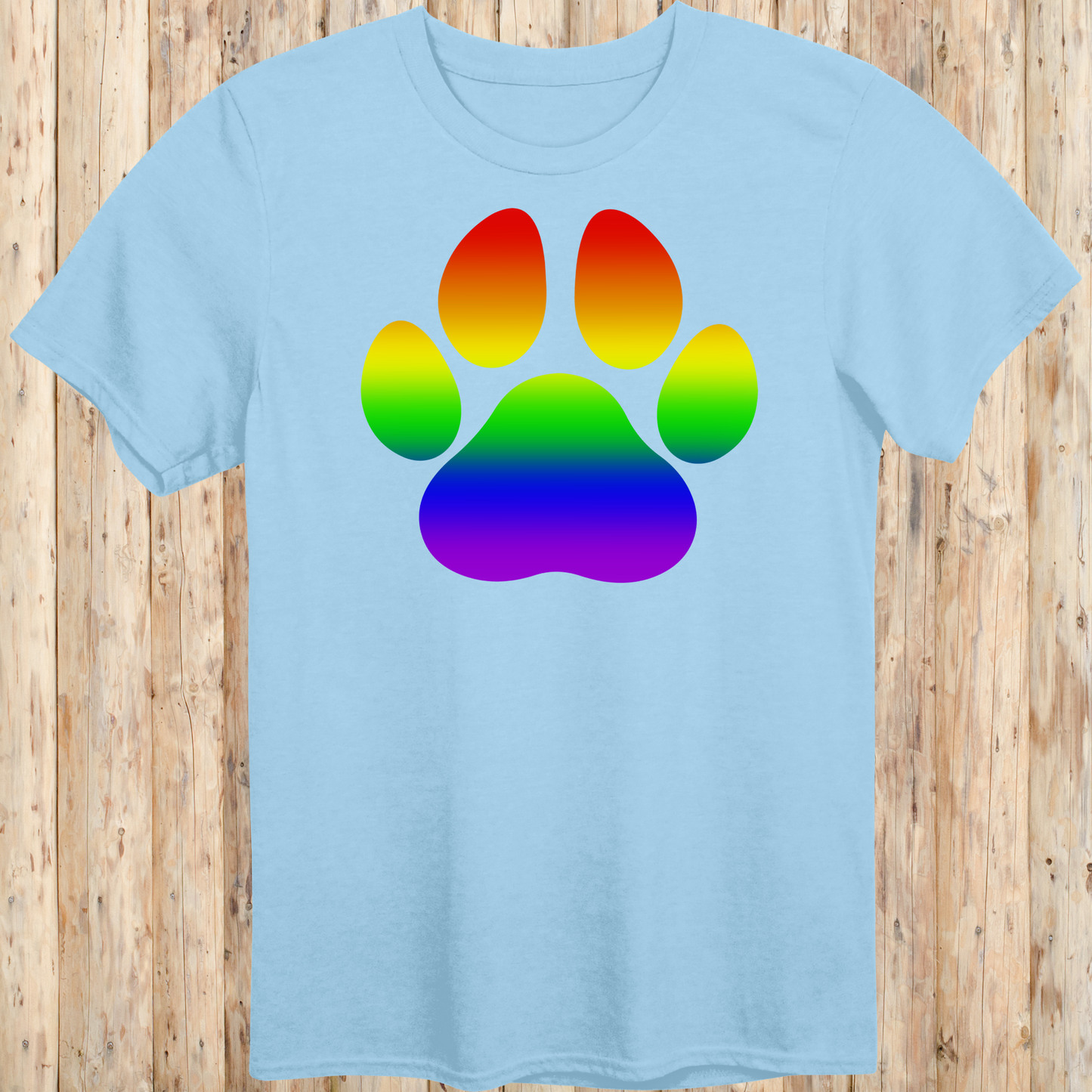 Dog Paw Print T-Shirt for LGBTQ Pride Supporters