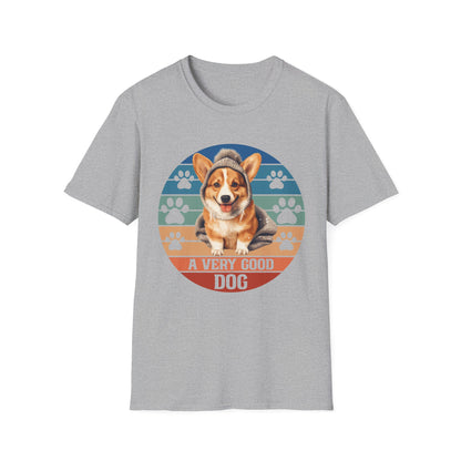Corgi Retro Vibe T-Shirt - A Very Good Dog