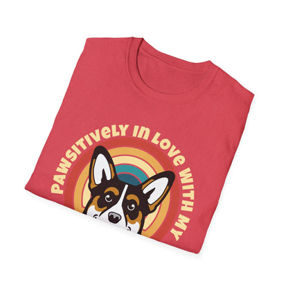Cute Corgi T-Shirt - Pawsitively In Love