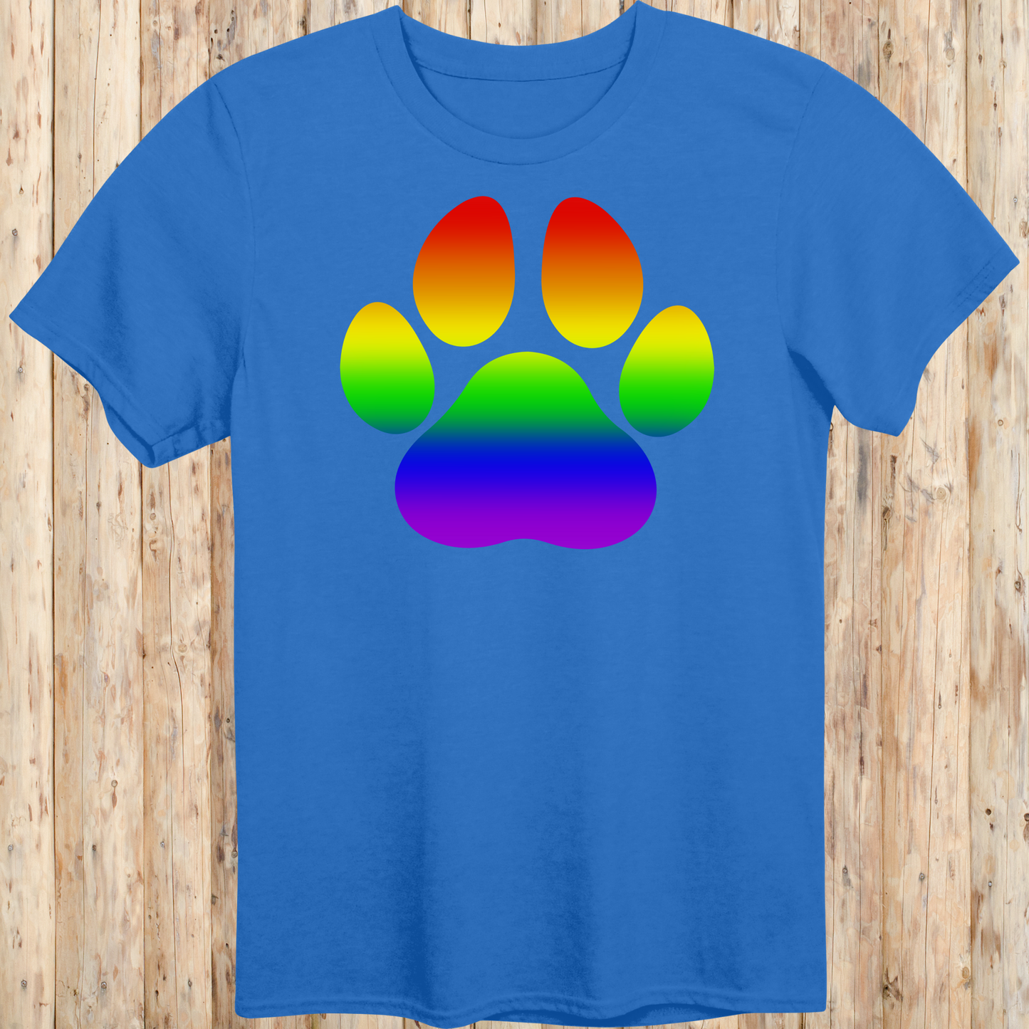 Dog Paw Print T-Shirt for LGBTQ Pride Supporters