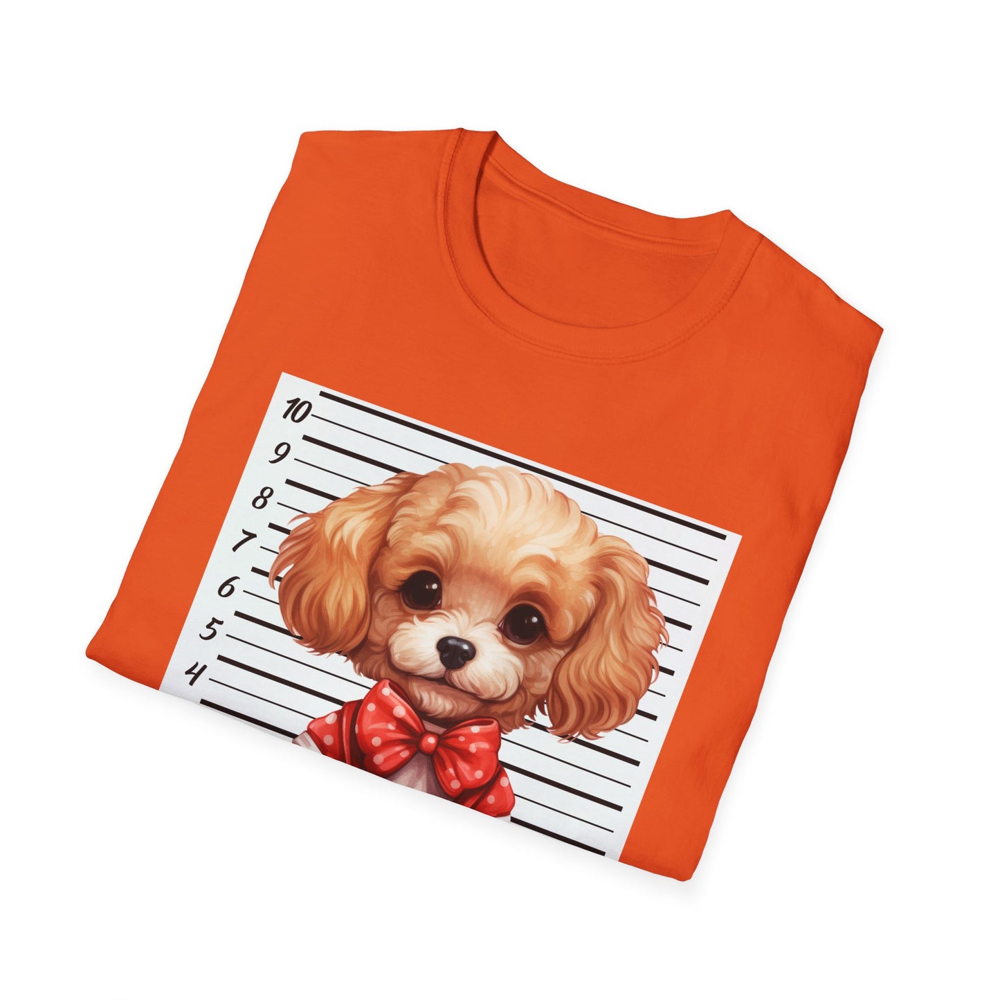 Funny Poodle Mugshot T-Shirt - Guilty of Stealing Hearts