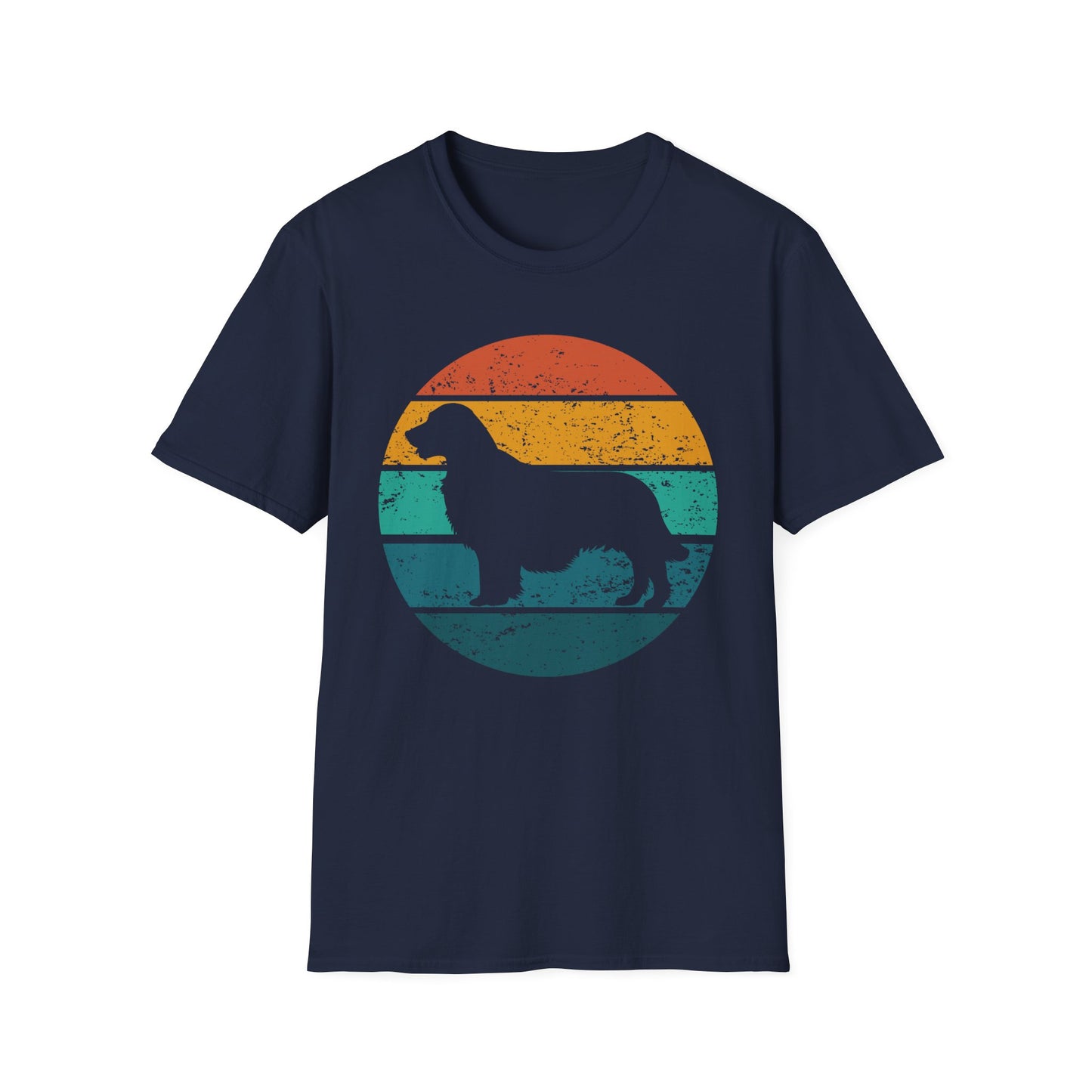 Golden Retriever Retro Sunset T-shirt for Dog Mom