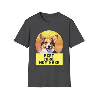 dark heather Corgi Pembroke Cardigan Welsh Dog Mom T-Shirt for women men adults humans