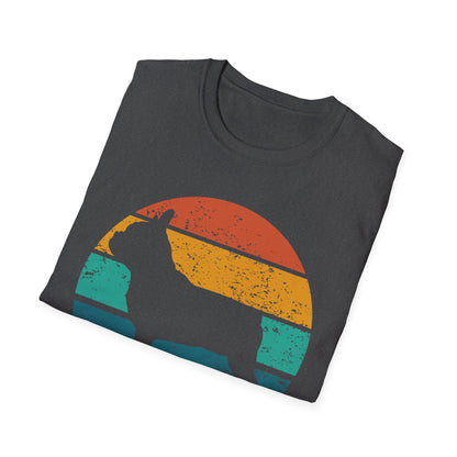 French Bulldog Retro Sunset Design Dog Silhouette T-shirt