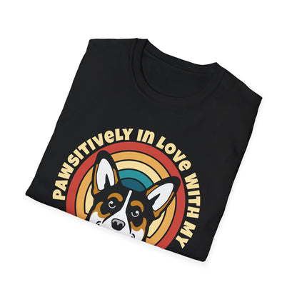 Cute Corgi T-Shirt - Pawsitively In Love