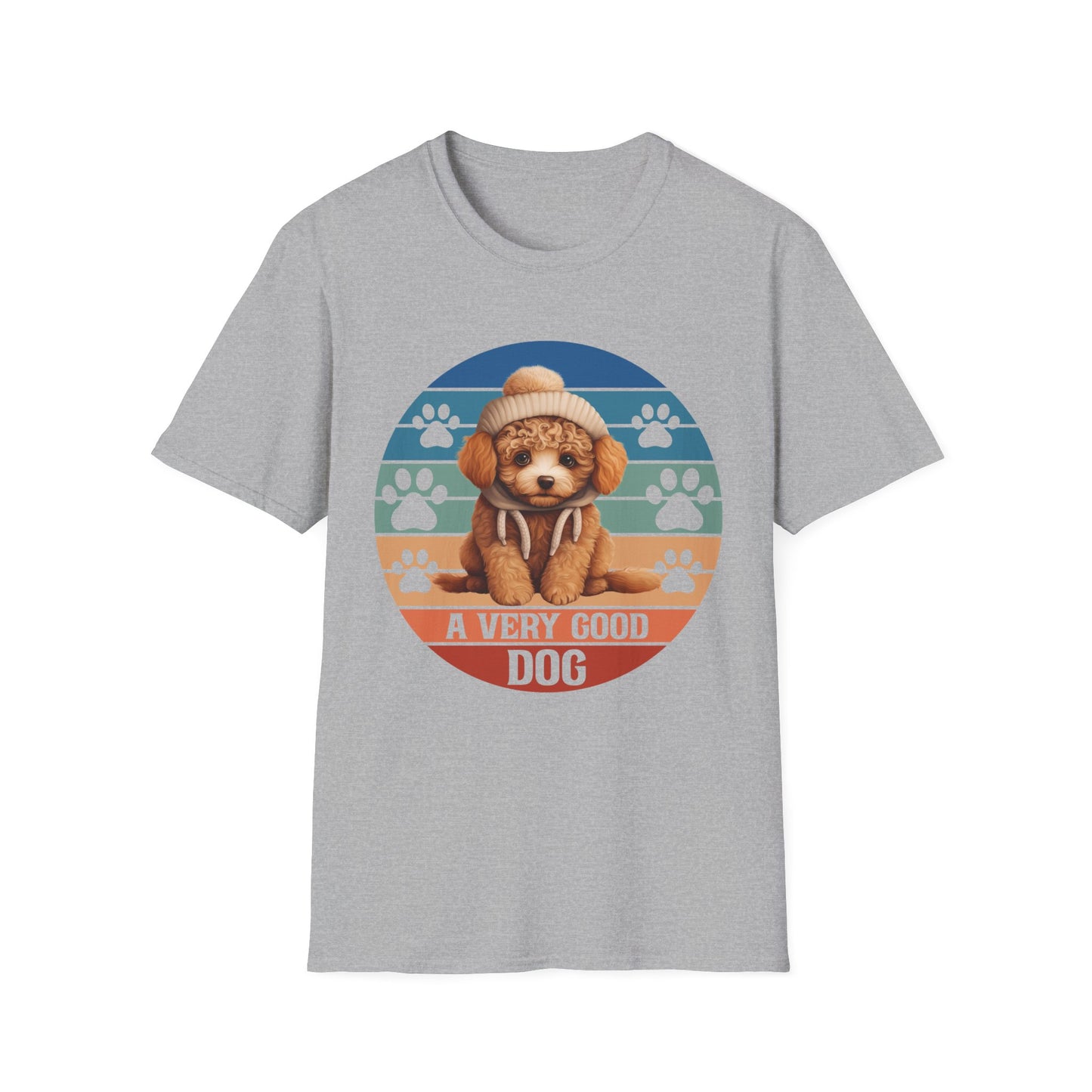 Poodle Retro Sunset T-Shirt A Very Good Dog