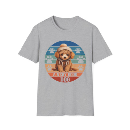 Poodle Retro Sunset T-Shirt A Very Good Dog