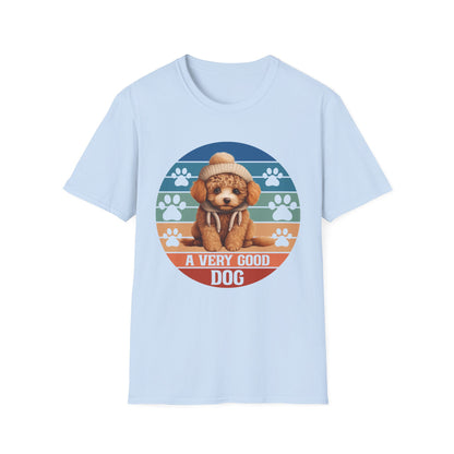 Poodle Retro Sunset T-Shirt A Very Good Dog
