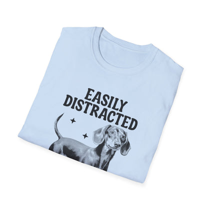 Funny Dachshund T-Shirt Easily Distracted By Weiners