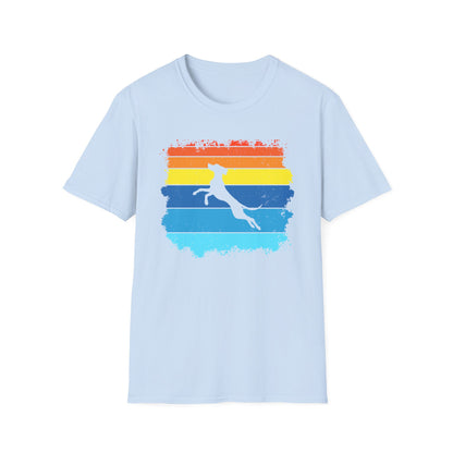 Funny Vizsla T-Shirt - Jumping Vizsla Dog Breed Retro Design