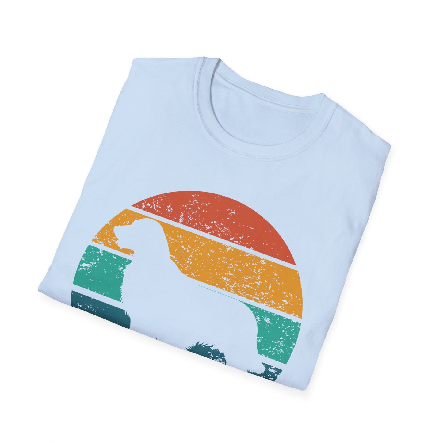 Golden Retriever Retro Sunset T-shirt for Dog Mom